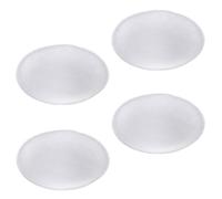 Lot de 4 coussins d'assise JONITA pour chaises de salle à manger ou bureau, galettes de chaise ou fauteuil rondes en feutre blanc