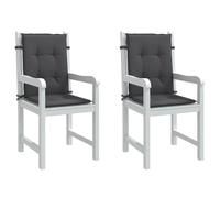vidaXL Coussins de chaise dossier bas 100x50x4 cm – lot de 2, tissu mélangé crème