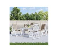 vidaXL Lot de 4 Coussins de chaise à dossier haut 377627 – Imperméables anti-glissement Taupe Oxford
