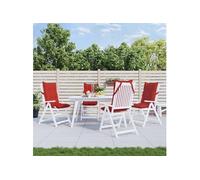 vidaXL Coussins de chaise - Lot de 4 - Rouge