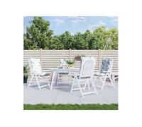 Lot de 4 Coussins de Chaise à Dossier Haut, Galette de Siège Imperméable, Coussin d'Extérieur Anti-glissement Jardin 377657