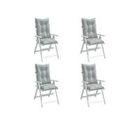Lot de 4 Coussins de Chaise à Dossier Haut, Oreillers de Balcon, Coussins de Sièges Patio Jardin Terrasse Extérieur, 4002347
