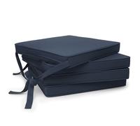 Lot de 4 coussins de chaise Loft SK bleu foncé, 45 x 40 x 5 cm