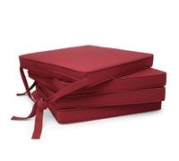 Lot de 4 coussins de chaise Loft SK rouges 45x40x5cm