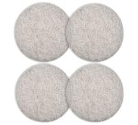 Lot de 4 coussins de chaise ronds en feutre gris 31,5 x 2,5 cm - galette d'assise déco intérieur extérieur banc et palette