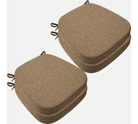 Lot de 4 coussins de meubles de terrasse : 43 x 40 x 5 cm en forme de U, rembourrage en mousse à mémoire de forme haute densité avec attaches, fond antidérapant, fermeture éclair, housse de lavage