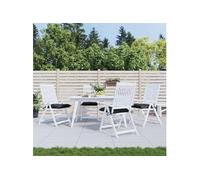 vidaXL Lot de 4 Coussins de Palette, Galette de Siège Imperméable, Coussin de Jardin, Décoration d'Extérieur Terrasse, Noir 50x50x7 cm Tissu Oxford