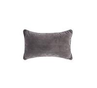 Lot de 4 coussins rectangulaires 100% polyester coloris gris fonce - Dim : L.50 x l.30 cm