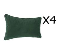 Lot de 4 Coussins Rectangulaires Vert 30x50 cm