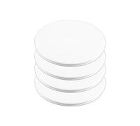 Lot de 4 couvercles de 20,5 cm de diamètre en blanc pour saladier en mélamine et saladier en verre Ø 20 cm