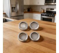 Lot de 4 couvercles de pousses en acier inoxydable de 7 cm pour pot de germination - Tamis insert de germination pour la culture des graines