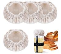 Lot de 4 couvercles en tissu pour bocaux à levain