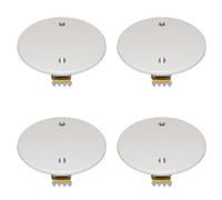 Lot de 4 couvercles ronds avec vis pour boîte électrique 502, diamètre 85 mm, cache-boîtier à expansion rond blanc, plaque aveugle pour fermeture boîtes à encastrer
