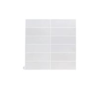 Lot de 4 Crédences Adhésives Rectangle 30cm Blanc