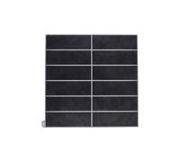 Lot de 4 Crédences Adhésives Rectangle 30x30cm Noir