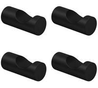 Lot de 4 crochets à serviettes noirs haut de gamme à fixer au mur, en acier inoxydable 304, crochets à vêtements fournis avec le matériel de fixation.