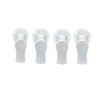 Lot de 4 crochets à ventouse Blanc