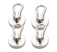 Lot de 4 crochets magnétiques robustes avec | Crochet magnétique pour cuisine, salon, salle à outils, lieu de travail, entrepôt, casier, réfrigérateur