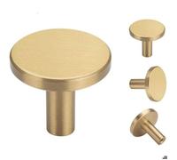 Lot de 4, crochets muraux en laiton brossé, 33 mm x 20 mm, crochets porte-serviettes dorés pour salle de bain, porte-manteau