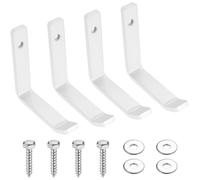 Lot de 4 crochets muraux pour garage, crochets pour charges lourdes, crochets pour outils et échelles, crochets muraux à visser, crochets en J universels, support mural pour suspendre un tuyau d'arros