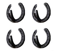 Lot de 4 crochets muraux rustiques en fer à cheval en fonte pour chambres, salles de bains, entrées, salons, cintres robustes pour chapeaux, écharpes, crochets multiples