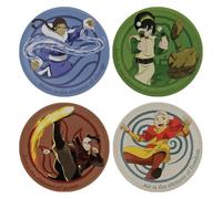 Lot de 4 dessous de verre en métal gaufré Avatar le dernier maître de l'air