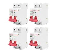 Lot de 4 disjoncteurs PV automatiques - Disjoncteur CC 50 A - 1000 V - DZ47-63Z-2P - Disjoncteur CC - Protection de circuit CC - Disjoncteur différentiel - Mini disjoncteur