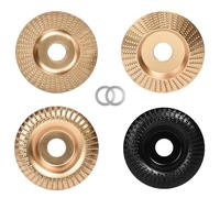 Lot de 4 disques abrasifs pour meuleuse d'angle, disque de sculpture sur bois, métal dur, outil de travail du bois, meuleuse d'angle pour mouler, meuler et couper 100/22 mm