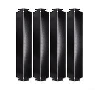 Lot de 4 dompteurs de flamme robustes en acier porcelaine 40,6 cm de long | Revêtement en acier porcelaine, répartition homogène de la chaleur, empêche les flambées, s'adapte à 3 à 5 brûleurs