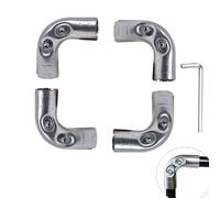 Lot de 4 douilles coudées galvanisées antirouille 25 mm | Construction robuste, système de prise sécurisé, empêche le glissement, supporte les charges lourdes pour les charges