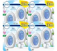 Lot De 4 Duo Febreze Désodorisant Salle De Bain Parfum Fraîcheur Pure