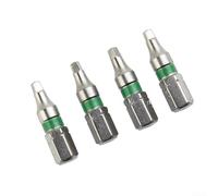 Lot de 4 embouts de tournevis à tête carrée, magnétiques, 25 mm de longueur, 6 tiges hexagonales de 35 mm pour perçage et vissage (SQ1)