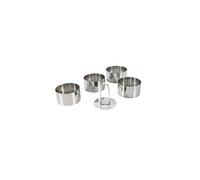 equinox lot de 4 emportes pieces + 1 poussoir 8 cm gris Gris G
