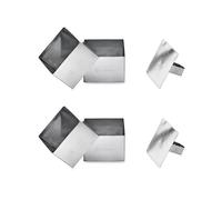 Lot de 4 emportes pièces carrés en inox avec poussoir Mathon