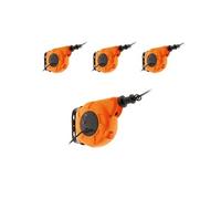 Zenitech - Lot de 4 enrouleurs muraux câble HO5VV-F 3G1mm² 11m + 2m - Orange G