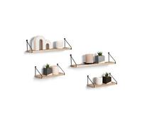 IDMarket - Lot de 4 étagères murales Lily Design Industriel
