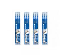 Lot De 4 Étuis De 3 Recharges Frixion Pointe 0,7mm Bleu Pilot