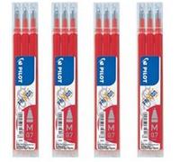 Lot de 4 étuis de 3 recharges FriXion pointe 0,7mm rouge Pilot G