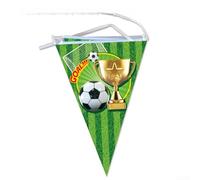 Lot de 4 fanions de fête de football - 11,2 m - Guirlande de fanions en papier - Décoration triangulaire sur le thème du sport pour fête de match ou d'anniversaire