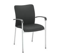 Lot de 4 - Fauteuil BRUNEAU SIRACUSA - tissu noir - Chaises de réunion - Bruneau