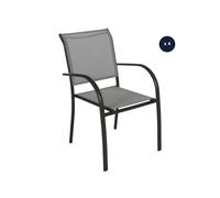 Lot De 4 Fauteuils De Jardin En Texaline Piazza Galet/Graphite Multicolore
