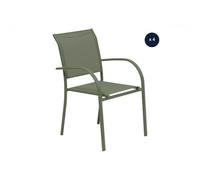 Lot De 4 Fauteuils De Jardin En Texaline Piazza Laurier - Hespéride Multicolore