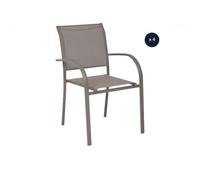 Lot De 4 Fauteuis Sde Jardin En Texaline Piazza Noisette/Café - Hespéride Multicolore