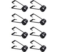Lot de 4 fermoirs de porte universels avec pare-chocs en caoutchouc Noir
