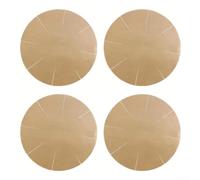 Lot de 4 feuilles de cuisson rondes en PTFE réutilisables antiadhésives pour moule à gâteau, friteuse à air, papier parchemin, 30 cm et 36 cm