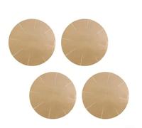 Lot de 4 feuilles de cuisson rondes en PTFE réutilisables antiadhésives pour moule à gâteau, friteuse à air, papier parchemin, 30 cm et 36 cm