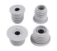 Lot de 4 Filtre Vidange Anti Odeur，Joint d'Étanchéité Tuyau Machine à Laver | Bouchon Évier Silicone Universel, Couvercle Canalisation Flexible Gris，pour Cuisine et Salle de Bain