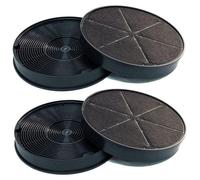 Lot de 4 filtres à charbon actif pour appareils Neff modèle Z5135X1, de forme ronde et d'environ 20 cm de diamètre