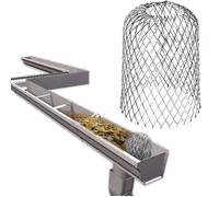 Lot de 4 Filtres à Feuilles pour Gouttière - Crapaudine Universelle pour Tuyau de Descente - Protection Anti-Bouchage