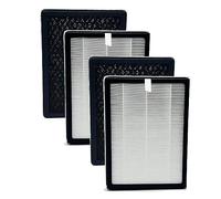 Lot de 4 filtres de rechange CAP-500FPK True H13 compatibles avec purificateur d'air Cuisinart CAP-500, 3 en 1 True HEPA, haute efficacité, par Can-Meagere